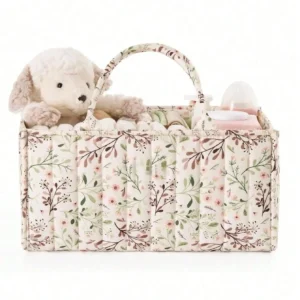 1PC Floral Diaper Caddy Organizer
