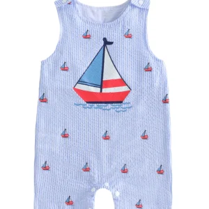 Adorable Toddler Boy Beach Romper