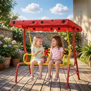 Kids Patio Swing, 2-Seater Outdoor Swing